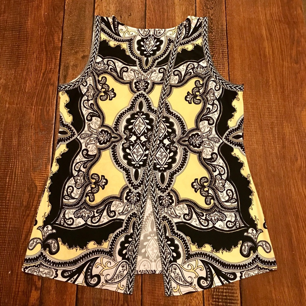 Inc Size Medium Split Open Back Tunic Tank - image 3